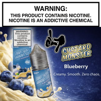 Custard Monster Salt Blueberry 30mL Bottle by Monster Vape Labs