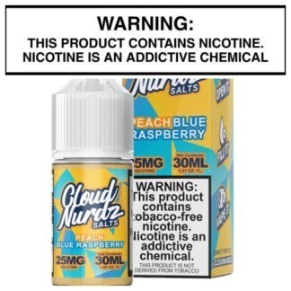Blue Razz Peach Salt-Nic by Cloud Nurdz 30ml Bottle