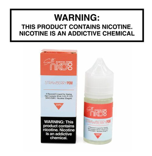 Strawberry Pom (Formerly Brain Freeze) Salt by Nkd 100 Salts 30ml Bottle