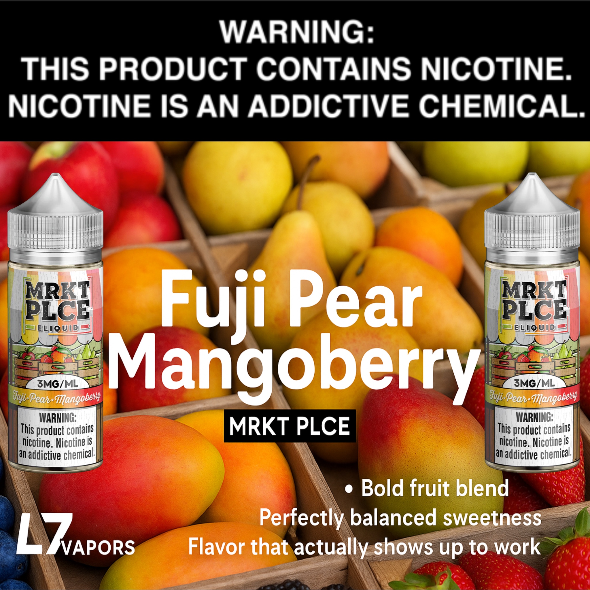 Fuji Pear Mangoberry by MRKTPLCE 100mL Bottle