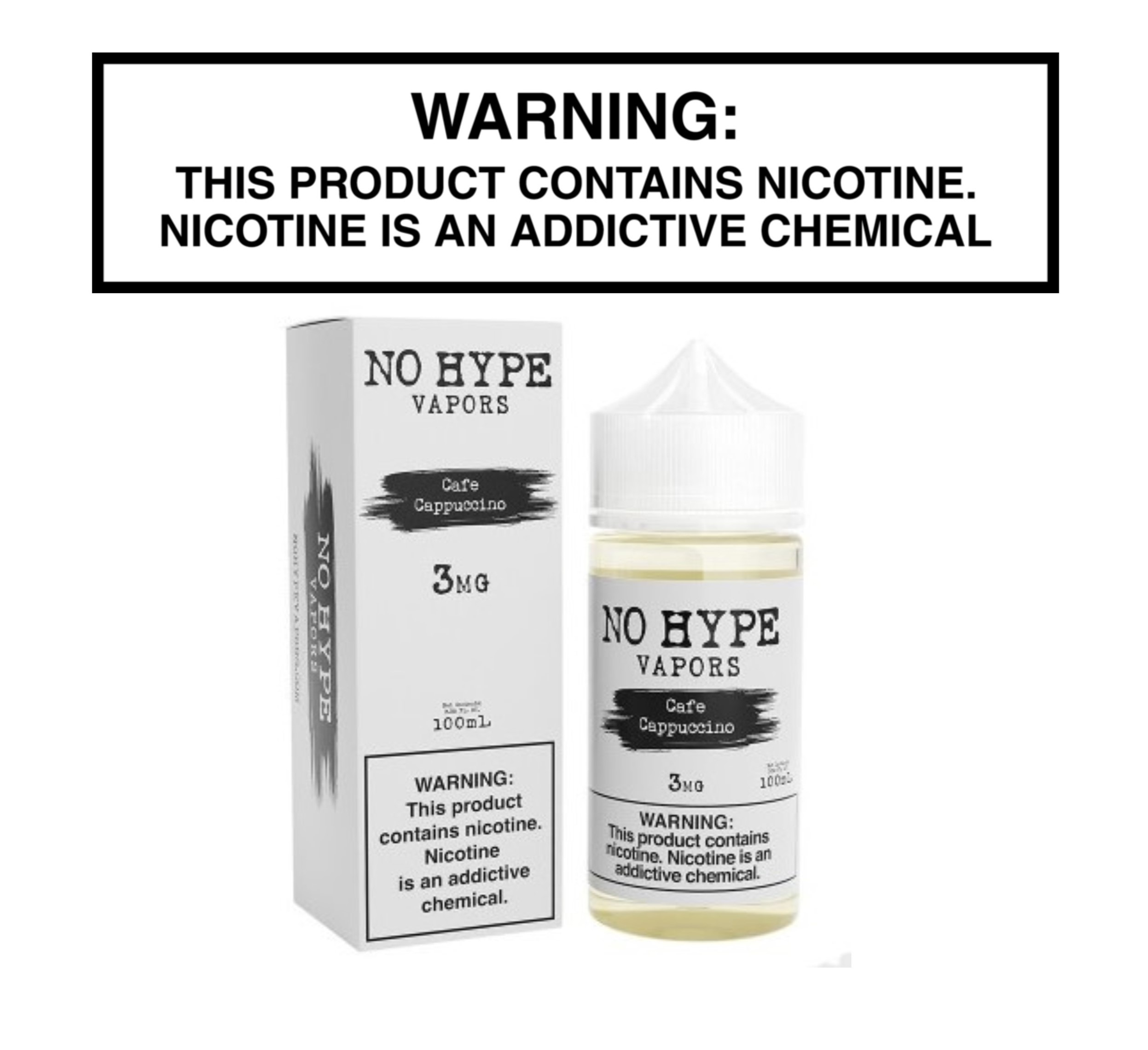Cafe Cappuccino by No Hype 100ml Bottle - Image 2