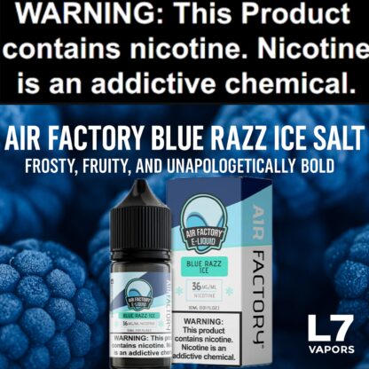 Air Factory Blue Razz Ice Salt 30ml Bottle