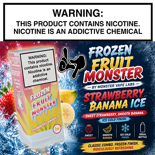 Frozen Fruit Monster Strawberry Banana Ice 100mL Bottle by Monster Vape Labs