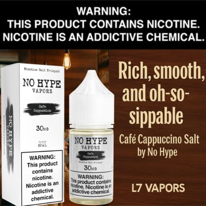 Cafe Cappuccino Salt by No Hype 30mL Bottle