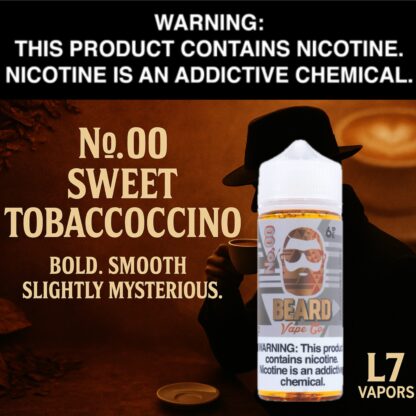No. 00 Sweet Tobaccoccino 120ml Bottle by Beard Vape Co.