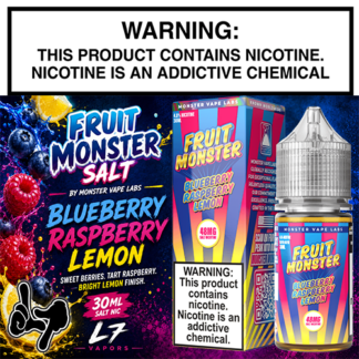 Fruit Monster Salt Blueberry Raspberry Lemon 30mL Bottle by Monster Vape Labs
