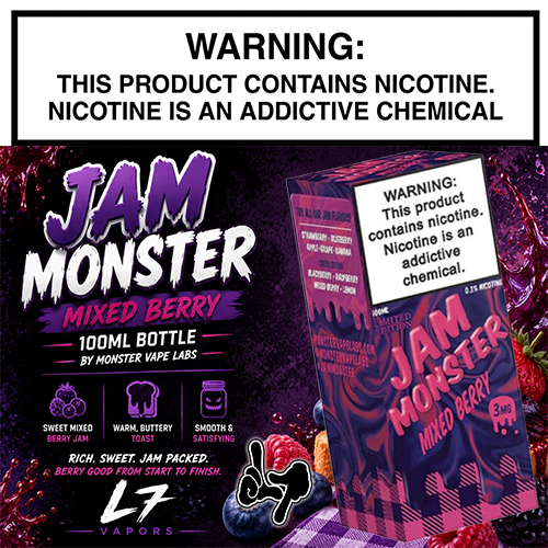 Jam Monster Mixed Berry 100mL Bottle by Monster Vape Labs