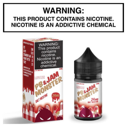 PB & Jam Monster Salts Strawberry by Monster Vape Labs 30ml Bottle Limited Edition