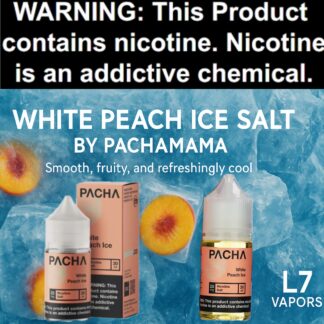 White Peach Ice Salt 30ml Bottle by Pachamama