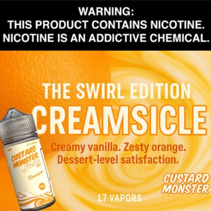 Custard Monster Swirl Edition Creamsicle 100ml Bottle by Monster Labs