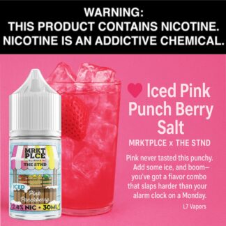 MRKTPLCE THE STND Salt Iced Pink Punch Berry 30ml Bottle