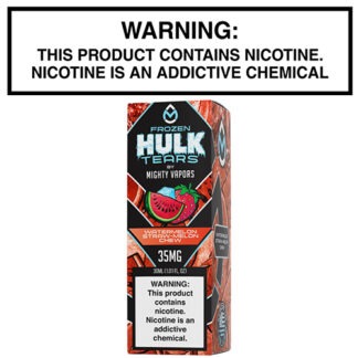Mighty Vapors x Hulk Tears Salts Frozen Watermelon Straw Melon Chew 30ml Bottle