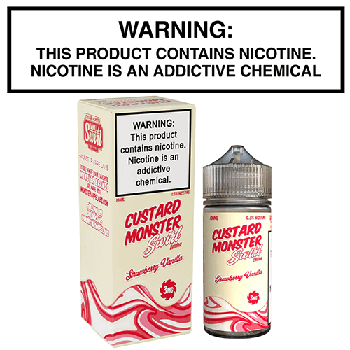 Custard Monster Swirl Edition Strawberry Vanilla 100ml Bottle by Monster Vape Labs - Image 2