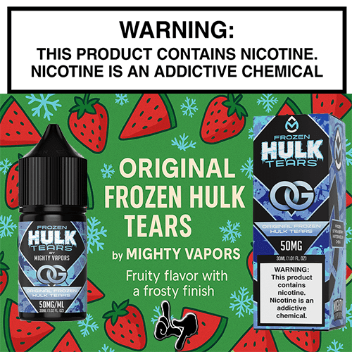 Original Frozen Hulk Tears Salt (Formerly Frozen Straw-Melon Chew) 30mL Bottle by Mighty Vapors