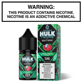 Mighty Vapors X Hulk Tears Salts Frozen Straw Melon Chew 30ml Bottle