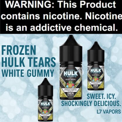 Frozen Hulk Tears Salts White Gummy Straw-Melon Chew 30ml bottle