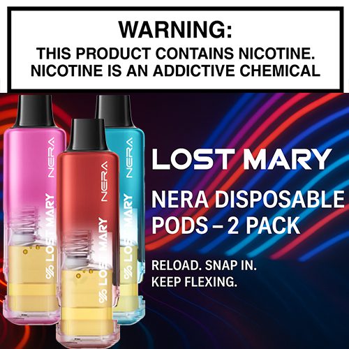 Lost Mary Nera Fullview Disposable Pods 2-Pack