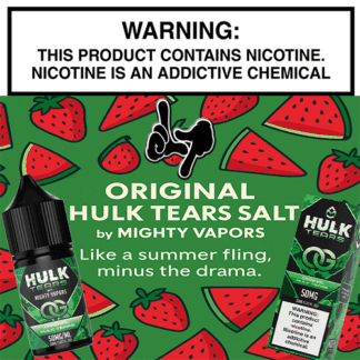 Original Hulk Tears (Straw-Melon Chew) Salt by Mighty Vapors 30mL Bottle