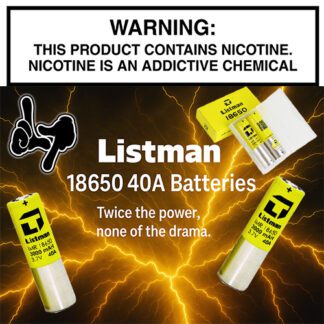 Listman 18650 (3000mAh) 40A Battery 2 Pack