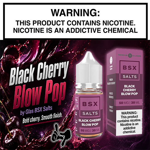Black Cherry Blow Pop 30mL Bottle by Glas BSX Salts