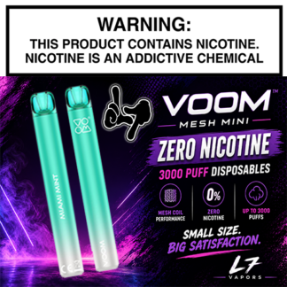 Voom Mesh Mini Zero Nicotine 3000 Puff Disposables