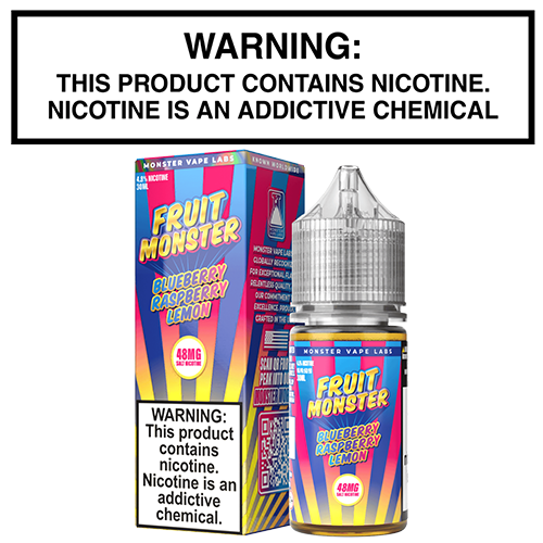 Fruit Monster Salt Blueberry Raspberry Lemon 30mL Bottle by Monster Vape Labs - Image 2