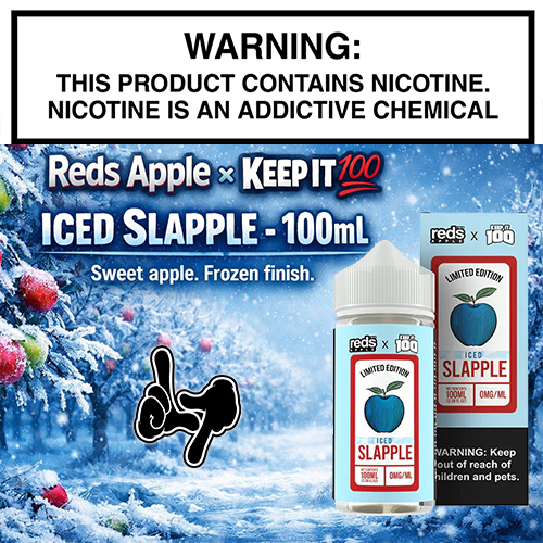 Iced Slapple 100mL Bottle by Reds Apple x Keep It 100