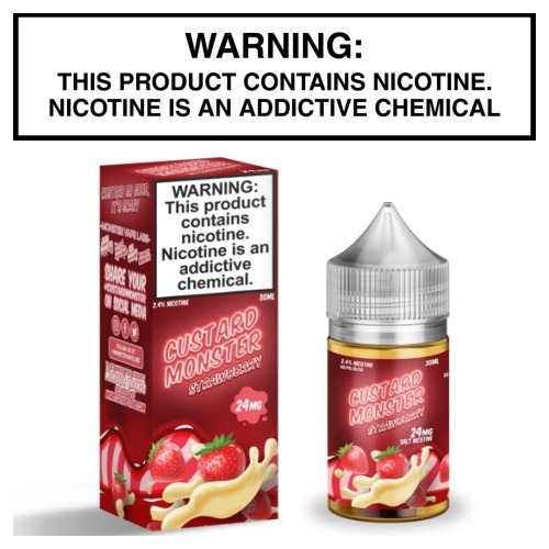 Custard Monster Salt Strawberry 30mL Bottle by Monster Vape Labs - Image 2