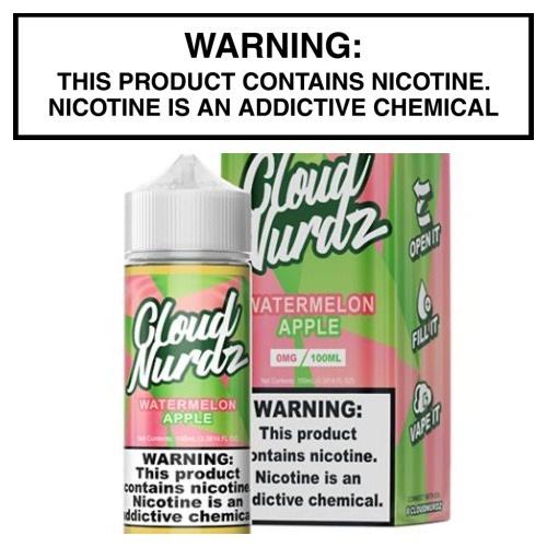 Apple Watermelon 100mL Bottle by Cloud Nurdz - Image 2