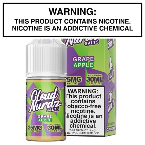 Apple Grape Salt 30mL Bottle by Cloud Nurdz - Image 2