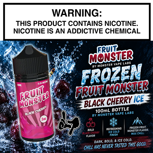 Frozen Fruit Monster Black Cherry Ice 100mL Bottle by Monster Vape Labs