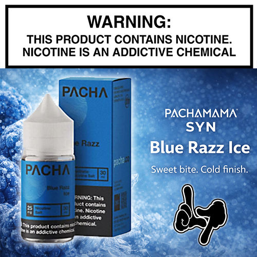 Blue Razz Ice Salt 30mL Bottle by Pachamama
