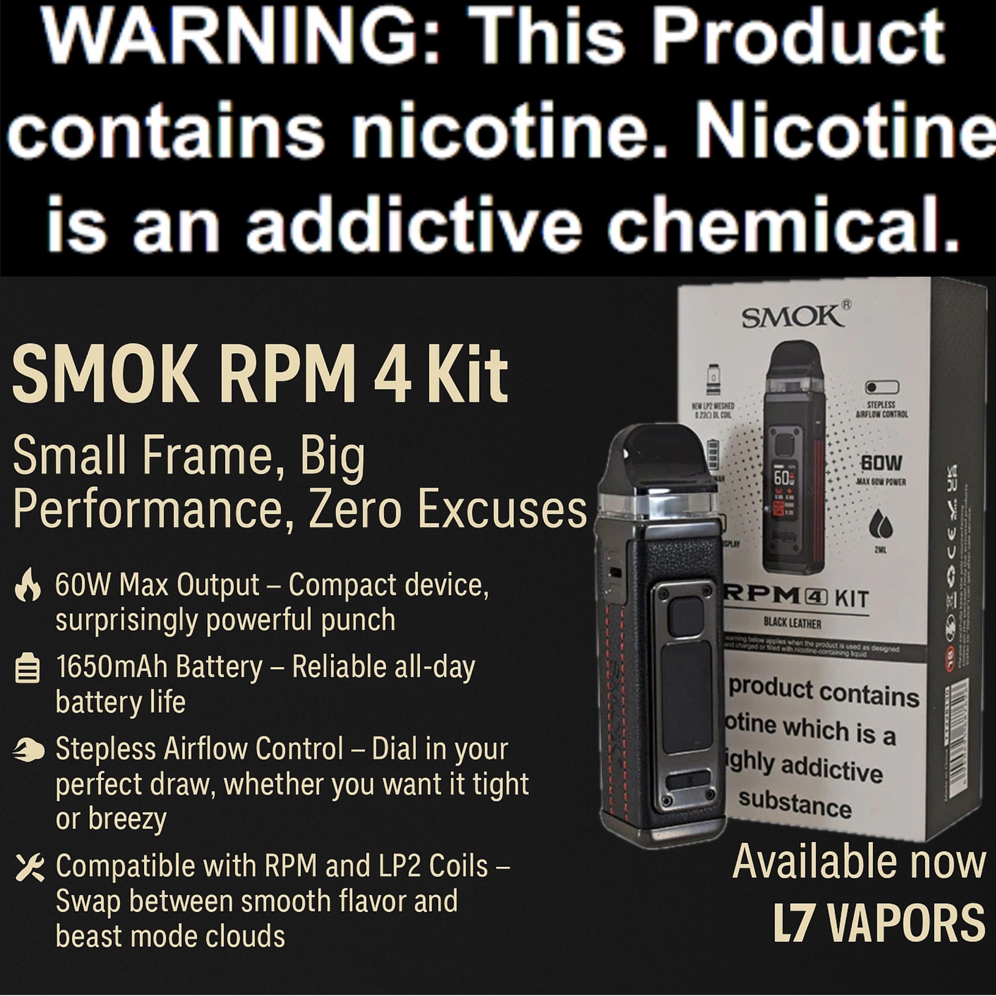 smok rpm 4 black leather SMOK RPM 4 Replacement Pods