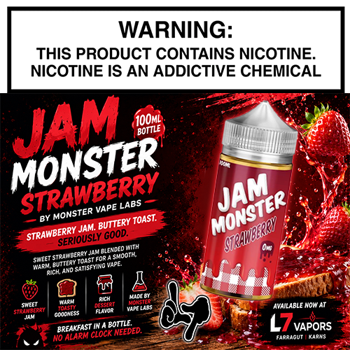 Jam Monster Strawberry by Monster Vape Labs 100mL Bottle