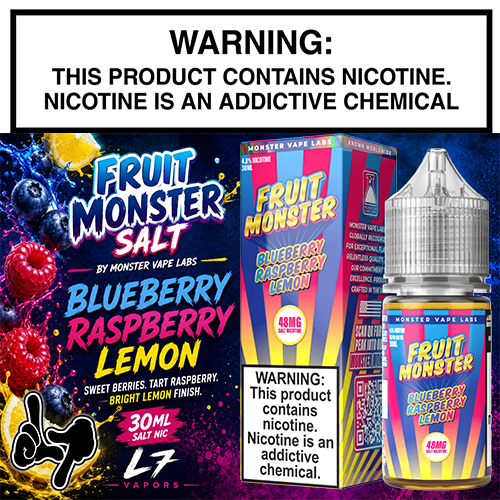 Fruit Monster Salt Blueberry Raspberry Lemon 30mL Bottle by Monster Vape Labs