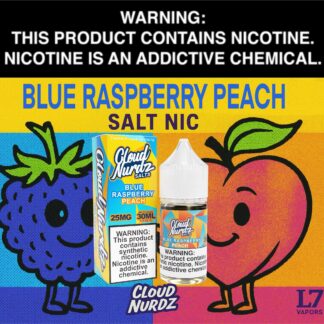 Blue Razz Peach Salt by Cloud Nurdz 30mL Bottle