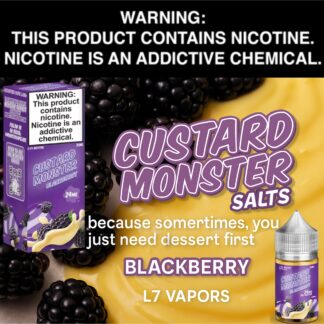 Custard Monster Salt Blackberry 30mL Bottle by Monster Vape Labs