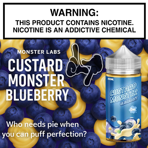 Custard Monster Blueberry 100mL Bottle by Monster Vape Labs
