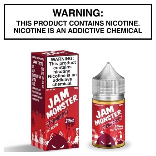 Jam Monster Salt Strawberry 30mL Bottle by Monster Vape Labs