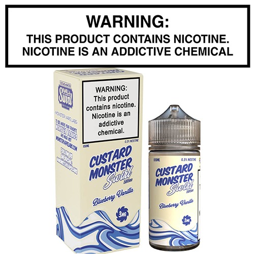 Custard Monster Swirl Edition Blueberry Vanilla 100mL Bottle by Monster Vape Labs - Image 2