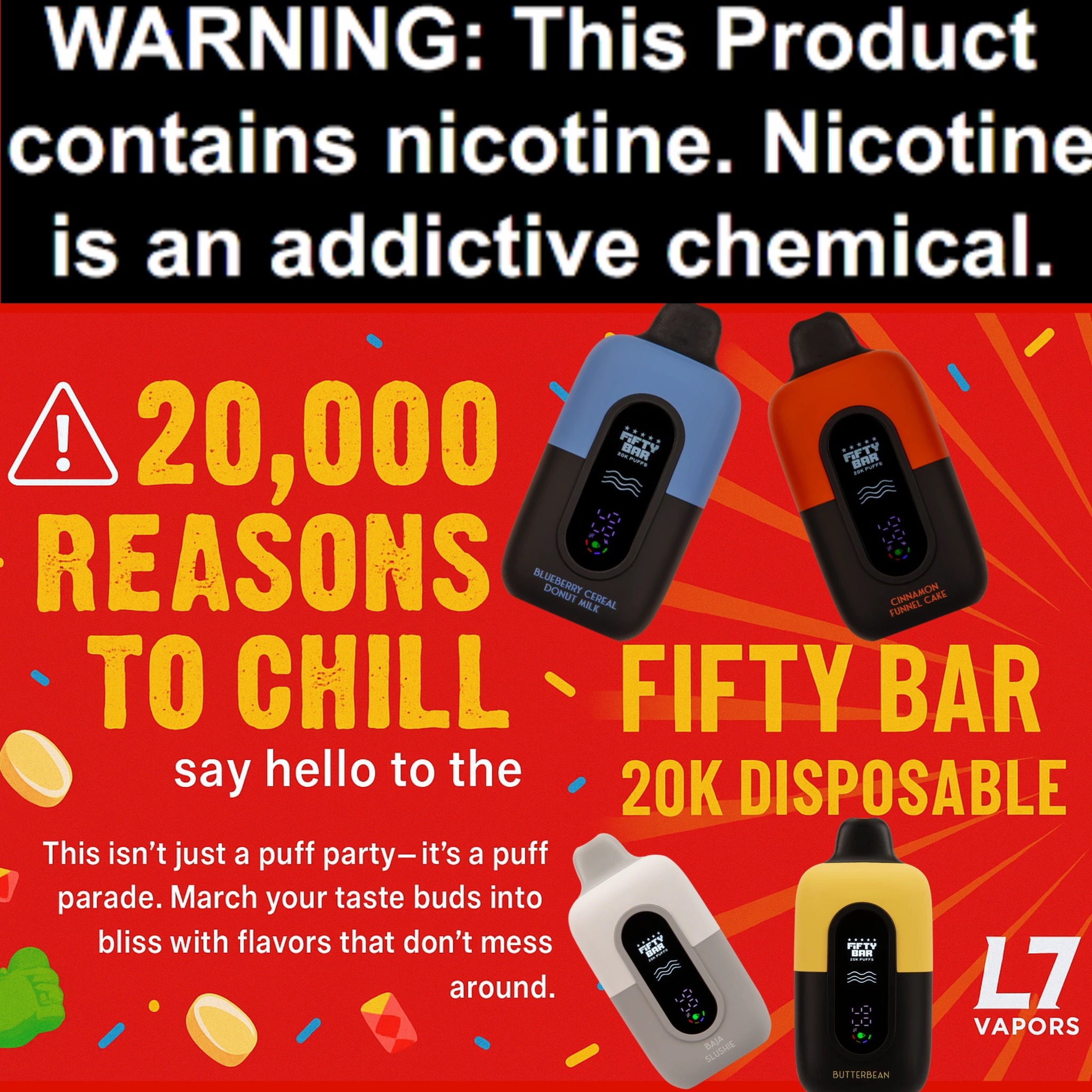 Fifty Bar 20K Puffs Disposables