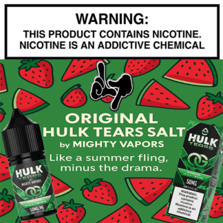 Original Hulk Tears (Straw-Melon Chew) Salt by Mighty Vapors 30mL Bottle
