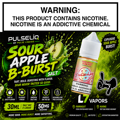 Sour Apple B-Burst Salt 30mL Bottle by PulseLiq