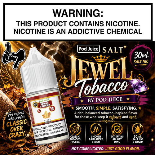 Jewel Tobacco Salt 30mL Bottle by Pod Juice