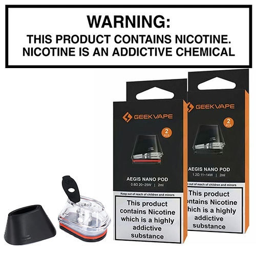 GeekVape Aegis Nano Replacement Pods (N Cartridge Pods) – 2 Pack