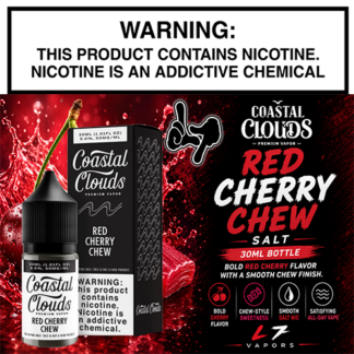 Red Cherry Chew Salt 30mL Bottle by Coastal Clouds