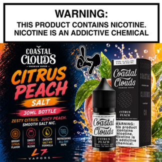 Citrus Peach Salt 30mL Bottle by Coastal Clouds