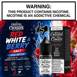 Red White and Berry Salt 30mL Bottle by Coastal Clouds